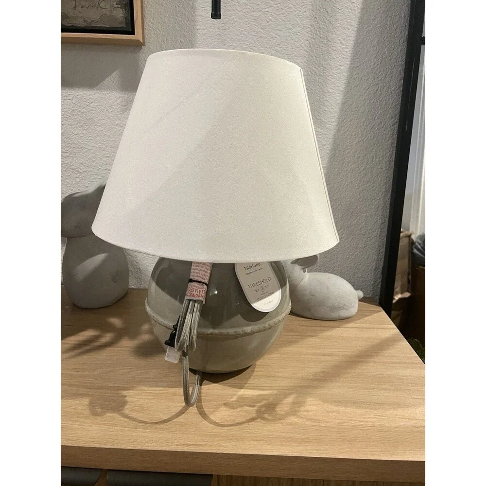Medium Ceramic Table Lamp Green - Threshold designed with Studio McGee RARE